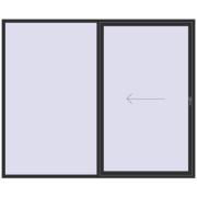 REHAU GENEO HST 2800x2300 mm ANTHRACITE_GREY_GLATT two-sided