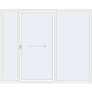 PATIO DOOR REHAU BRILLANT DESIGN 2700x2200 mm RAL 9016 Traffic white two-sided
