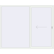 Przesuwane drzwi tarasowe 2700x2200 mm REHAU SYNEGO SLIDE RAL 9016 Traffic white dwustronny