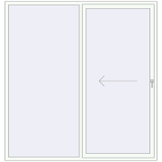 REHAU SYNEGO SLIDE 2200x2300 mm RAL 9016 Traffic white two-sided