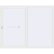 PATIO DOOR REHAU BRILLANT DESIGN 2500x2000 mm RAL 9016 Traffic white two-sided