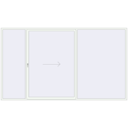 PATIO DOOR REHAU BRILLANT DESIGN 4000x2300 mm RAL 9016 Traffic white two-sided