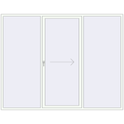 PATIO DOOR REHAU BRILLANT DESIGN 2800x2200 mm RAL 9016 Traffic white two-sided