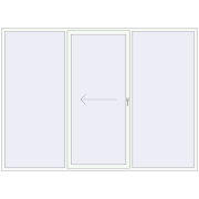 PATIO DOOR REHAU BRILLANT DESIGN 3000x2200 mm RAL 9016 Traffic white two-sided