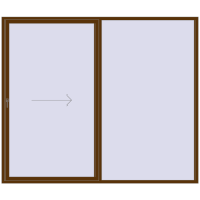 Przesuwane drzwi tarasowe 2700x2300 mm REHAU GENEO HST WALNUT dwustronny