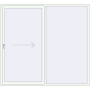 PATIO DOOR REHAU SYNEGO 2202x2039 mm RAL 9016 Traffic white two-sided