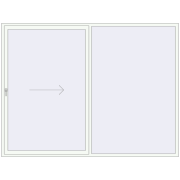 Przesuwane drzwi tarasowe 2835x2145 mm PATIO DOOR REHAU SYNEGO RAL 9016 Traffic white dwustronny