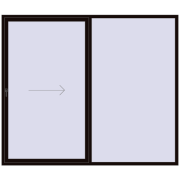 REHAU GENEO HST 2700x2300 mm BLACK_BROWN two-sided