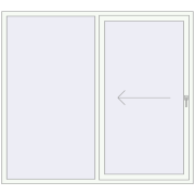 Przesuwane drzwi tarasowe 2000x1800 mm PATIO DOOR REHAU BRILLANT DESIGN RAL 9016 Traffic white dwustronny