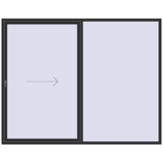 REHAU GENEO HST 2800x2200 mm ANTHRACITE_GREY_GLATT two-sided