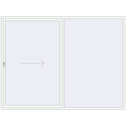 PATIO DOOR REHAU SYNEGO 2850x2210 mm RAL 9016 Traffic white two-sided