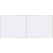 PATIO DOOR REHAU BRILLANT DESIGN 5000x2200 mm RAL 9016 Traffic white two-sided