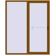 PATIO DOOR REHAU BRILLANT DESIGN 1800x2200 mm GOLDEN OAK two-sided