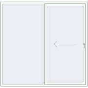 Sliding patio doors 2140x2050 mm PATIO DOOR REHAU BRILLANT DESIGN RAL 9016 Traffic white two-sided