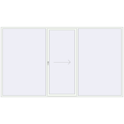 Przesuwane drzwi tarasowe 4000x2300 mm PATIO DOOR REHAU BRILLANT DESIGN RAL 9016 Traffic white dwustronny