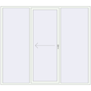 Przesuwane drzwi tarasowe 2500x2200 mm PATIO DOOR REHAU BRILLANT DESIGN RAL 9016 Traffic white dwustronny