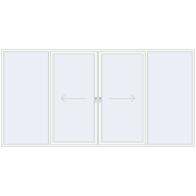 PATIO DOOR REHAU BRILLANT DESIGN 4230x2130 mm RAL 9016 Traffic white two-sided