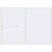 PATIO DOOR REHAU BRILLANT DESIGN 2900x2100 mm RAL 9016 Traffic white two-sided