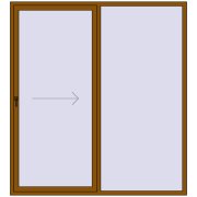 Sliding patio doors 2100x2300 mm PATIO DOOR REHAU BRILLANT DESIGN GOLDEN OAK two-sided