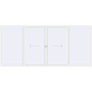 PATIO DOOR REHAU BRILLANT DESIGN 5000x2250 mm RAL 9016 Traffic white two-sided