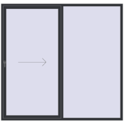 REHAU GENEO HST 2400x2300 mm ANTHRACITE_GREY_STRUKTURAL two-sided
