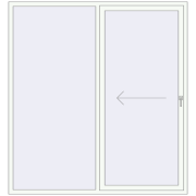 PATIO DOOR REHAU BRILLANT DESIGN 2000x2150 mm RAL 9016 Traffic white two-sided