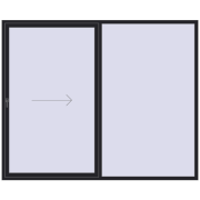 PATIO DOOR REHAU BRILLANT DESIGN 2700x2200 mm BLACK_ULTI-MATT dwustronny