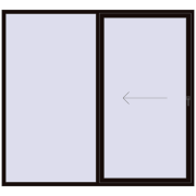 PATIO DOOR REHAU SYNEGO 2400x2200 mm BLACK_BROWN two-sided