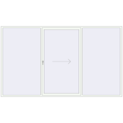 PATIO DOOR REHAU BRILLANT DESIGN 3640x2120 mm BLACK_BROWN external