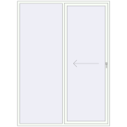 Przesuwane drzwi tarasowe 2000x2700 mm REHAU GENEO HST RAL 9016 Traffic white dwustronny