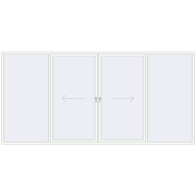 PATIO DOOR REHAU BRILLANT DESIGN 4600x2200 mm RAL 9016 Traffic white two-sided