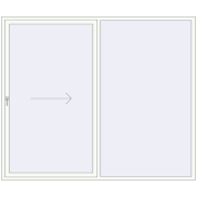 Sliding patio doors 2600x2200 mm REHAU GENEO HST RAL 9016 Traffic white two-sided