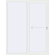 REHAU SYNEGO SLIDE 1800x2300 mm RAL 9016 Traffic white two-sided
