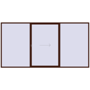 PATIO DOOR REHAU BRILLANT DESIGN 4500x2300 mm BLACK_CHERRY two-sided