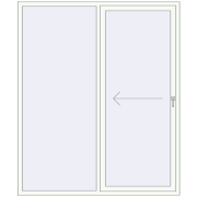 PATIO DOOR REHAU BRILLANT DESIGN 1800x2150 mm RAL 9016 Traffic white two-sided