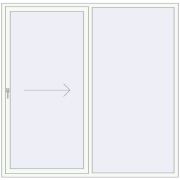 Przesuwane drzwi tarasowe 2100x2070 mm PATIO DOOR REHAU BRILLANT DESIGN RAL 9016 Traffic white dwustronny