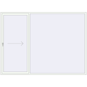 Przesuwane drzwi tarasowe 3000x2200 mm PATIO DOOR REHAU SYNEGO RAL 9016 Traffic white dwustronny