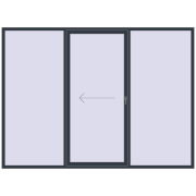 PATIO DOOR REHAU SYNEGO 3000x2200 mm ANTHRACITE_GREY_STRUKTURAL two-sided