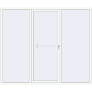 PATIO DOOR REHAU SYNEGO 2600x2200 mm RAL 9016 Traffic white two-sided