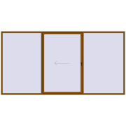 PATIO DOOR REHAU SYNEGO 4500x2300 mm GOLDEN OAK two-sided