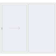 REHAU GENEO HST 2850x2619 mm RAL 9016 Traffic white two-sided
