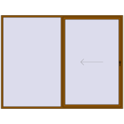 PATIO DOOR REHAU SYNEGO 3000x2300 mm GOLDEN OAK two-sided