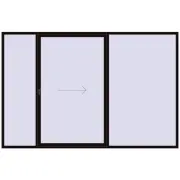 Przesuwane drzwi tarasowe 3500x2300 mm PATIO DOOR REHAU BRILLANT DESIGN BLACK_BROWN dwustronny