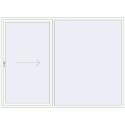 Przesuwane drzwi tarasowe 2830x2060 mm REHAU GENEO HST RAL 9016 Traffic white dwustronny