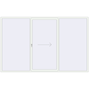 PATIO DOOR REHAU SYNEGO 3500x2200 mm RAL 9016 Traffic white two-sided