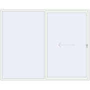 Przesuwane drzwi tarasowe 3000x2400 mm REHAU GENEO HST RAL 9016 Traffic white dwustronny
