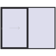Sliding patio doors 3000x2300 mm PATIO DOOR REHAU BRILLANT DESIGN BLACK_ULTI-MATT two-sided