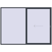 PATIO DOOR REHAU BRILLANT DESIGN 3000x2200 mm ANTHRACITE_GREY_STRUKTURAL two-sided