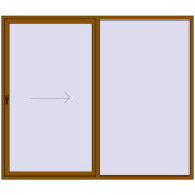 PATIO DOOR REHAU BRILLANT DESIGN 2700x2300 mm GOLDEN OAK two-sided