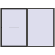 Przesuwane drzwi tarasowe 3000x2200 mm REHAU GENEO HST BASALT_GREY dwustronny